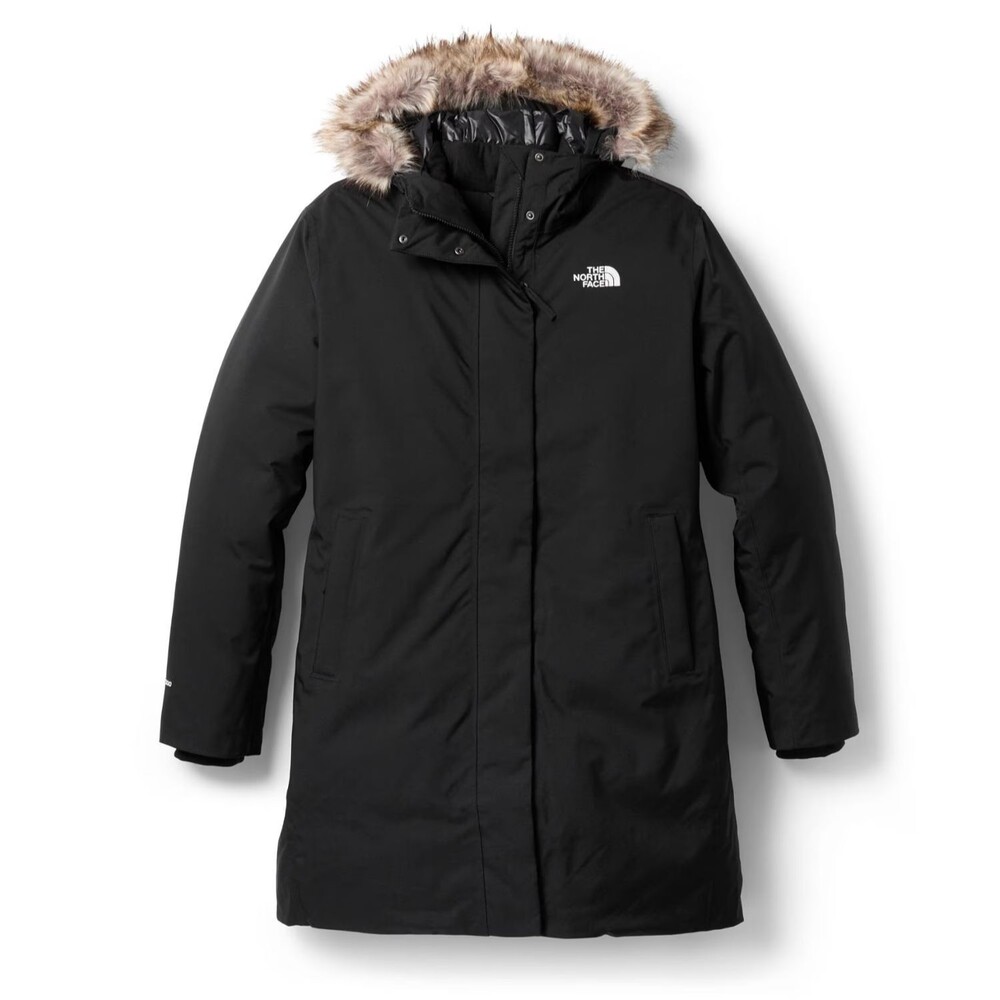 The North‎ Face Women's Long Hooded Down Arctic Parka Black NWT